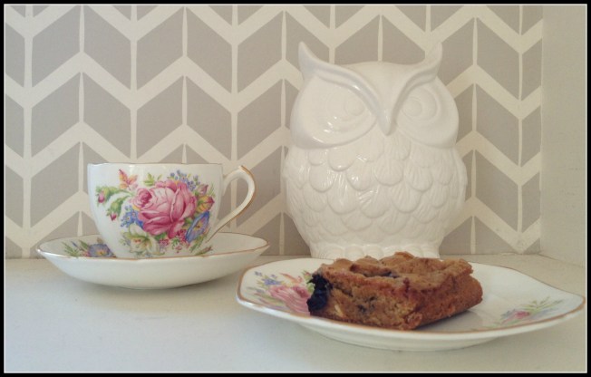 tea, cake and owl