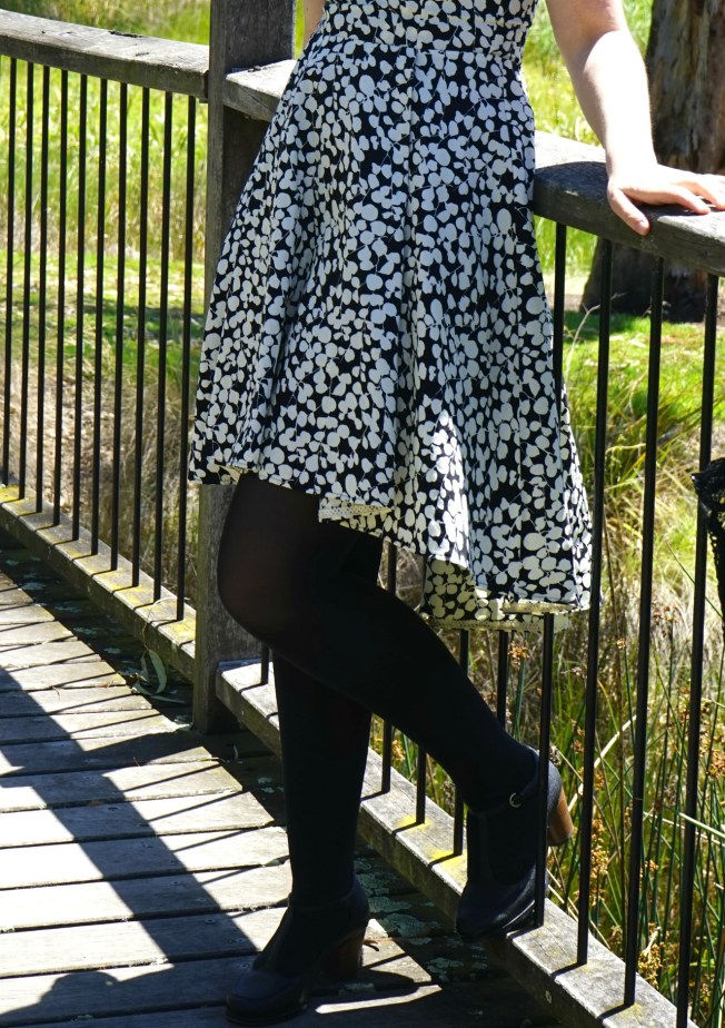 Black and White - Hemline Finished with Lace